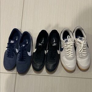 Nike Men's Sneakers - Navy, Black, and White (Killshot and Field General)
